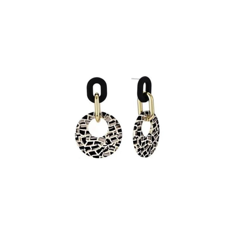 🔶 Boucles d'Oreilles Imprimés Géométrique - Design Moderne - FoytiShop