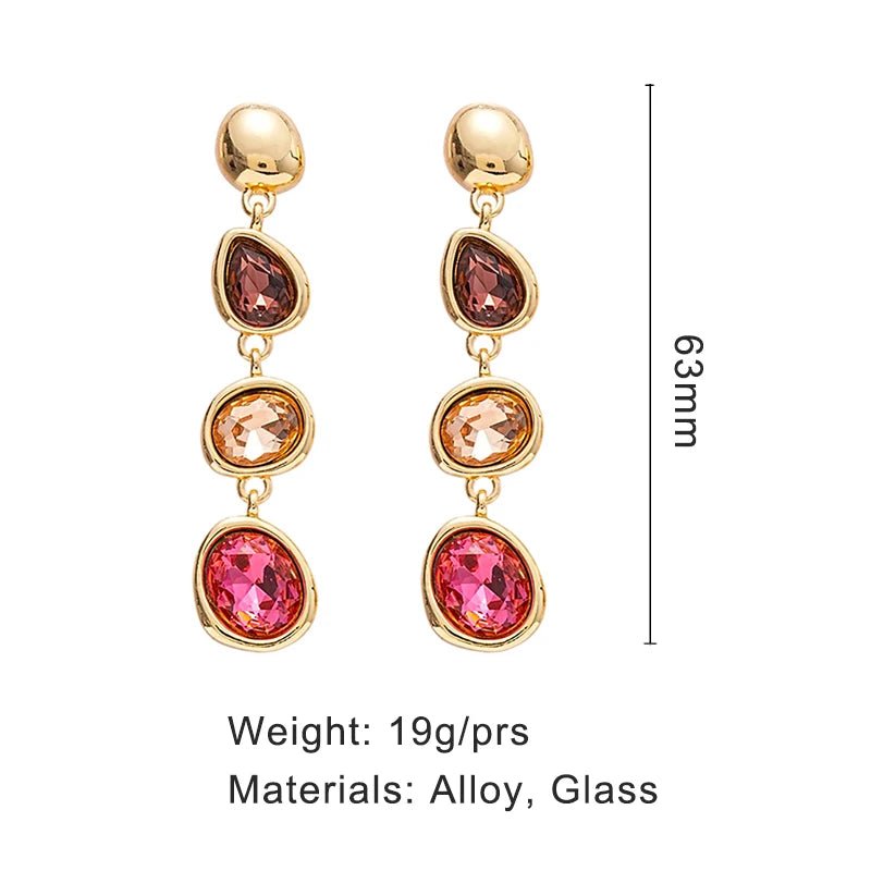 Boucles d'Oreilles Métal et Verre - Femme - FoytiShop