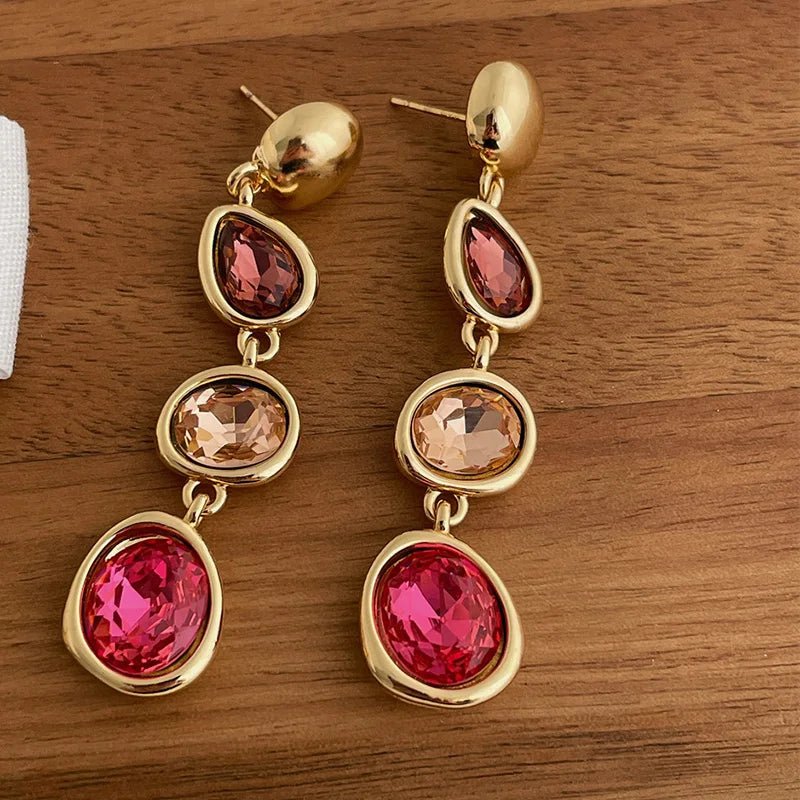 Boucles d'Oreilles Métal et Verre - Femme - FoytiShop