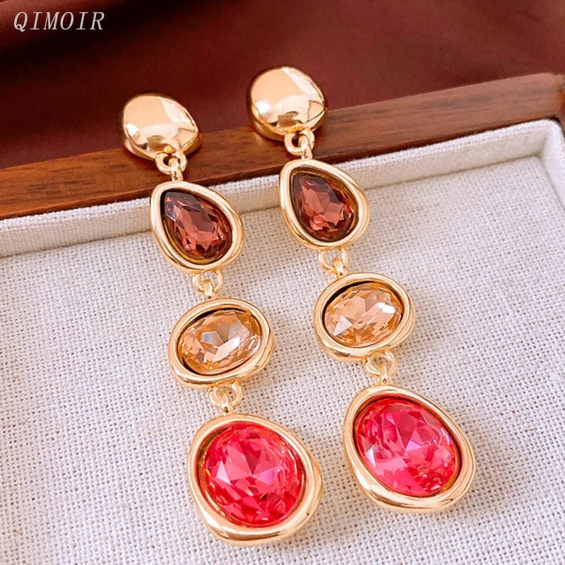 Boucles d'Oreilles Métal et Verre - Femme - FoytiShop