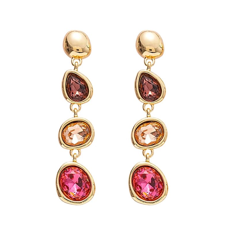 Boucles d'Oreilles Métal et Verre - Femme - FoytiShop