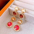 Boucles d'Oreilles Métal et Verre - Femme - FoytiShop