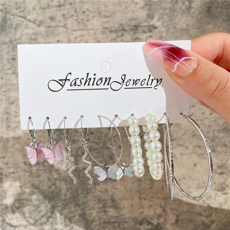 🦋 Boucles d'Oreilles Papillon Acrylique Creux - Design Élégant Femme - FoytiShop