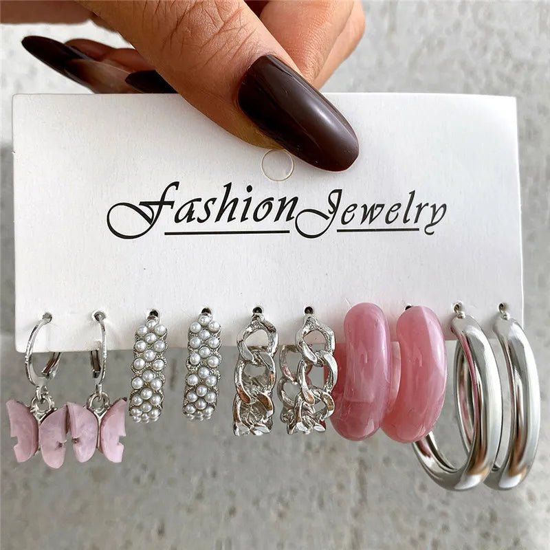 🦋 Boucles d'Oreilles Papillon Acrylique Creux - Design Élégant Femme - FoytiShop