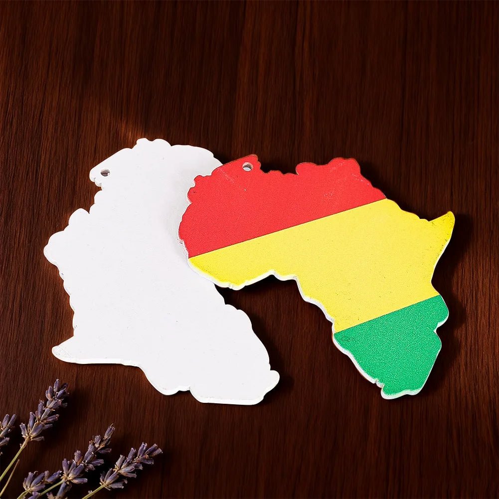 🌍 Boucles d'Oreilles Pendantes Carte Africaine Peinte - Mode Femme Fille - FoytiShop