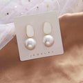 Boucles d'Oreilles Perles Émail – Noir, Blanc & Rose - FoytiShop