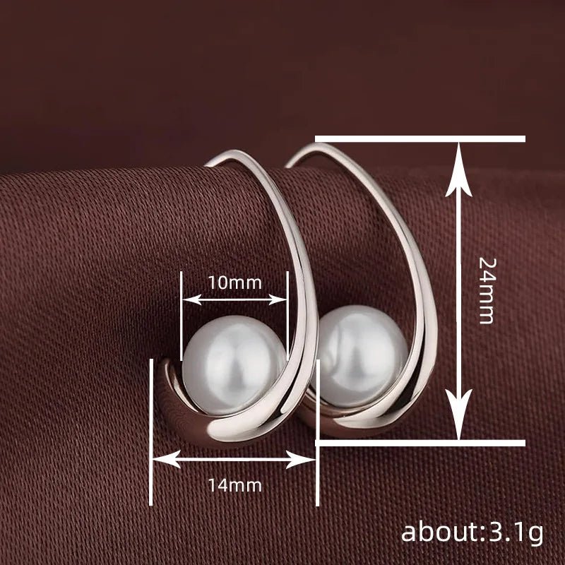 Boucles d'Oreilles Perles Style Européen Élégantes - FoytiShop