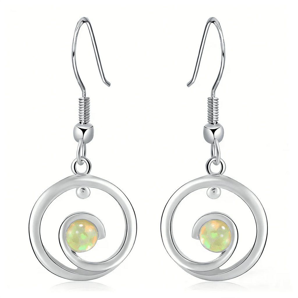 Boucles d’Oreilles Pierre Bleue Chic — Élégance Lumineuse - FoytiShop