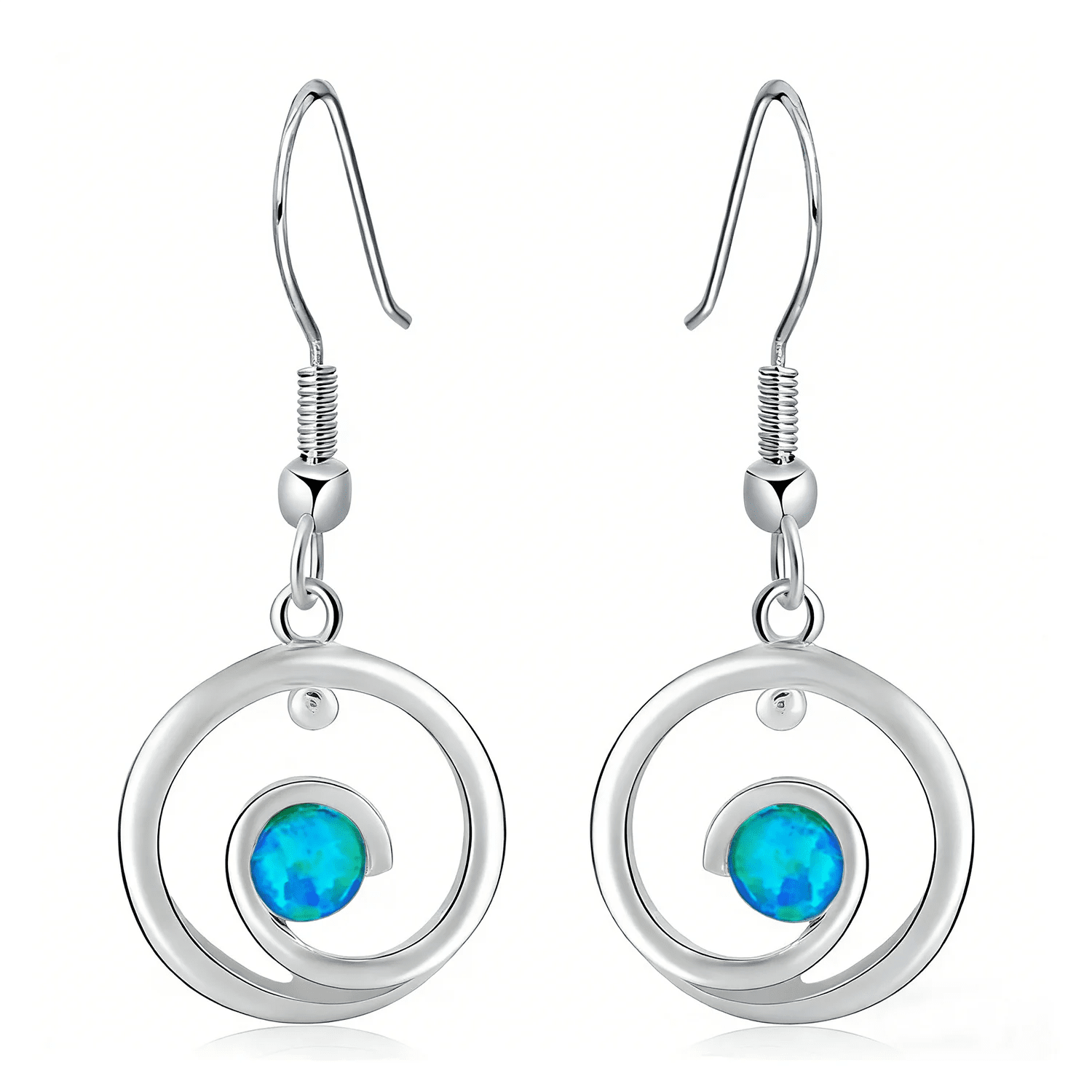 Boucles d’Oreilles Pierre Bleue Chic — Élégance Lumineuse - FoytiShop