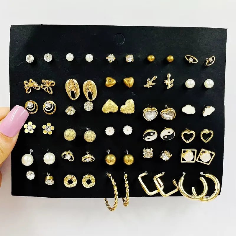 💎 Boucles d'Oreilles Vintage Couleur Or pour Femme - Élégance Intemporelle - FoytiShop