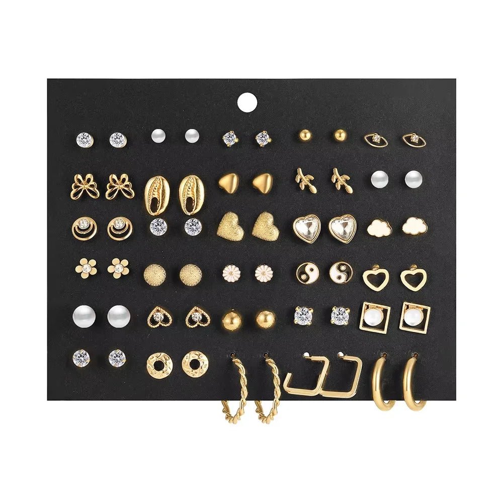 💎 Boucles d'Oreilles Vintage Couleur Or pour Femme - Élégance Intemporelle - FoytiShop
