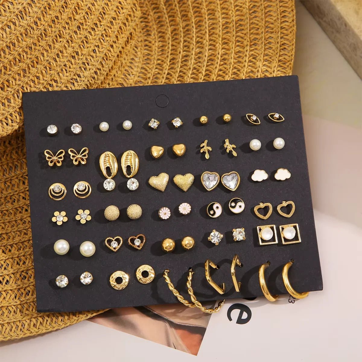 💎 Boucles d'Oreilles Vintage Couleur Or pour Femme - Élégance Intemporelle - FoytiShop