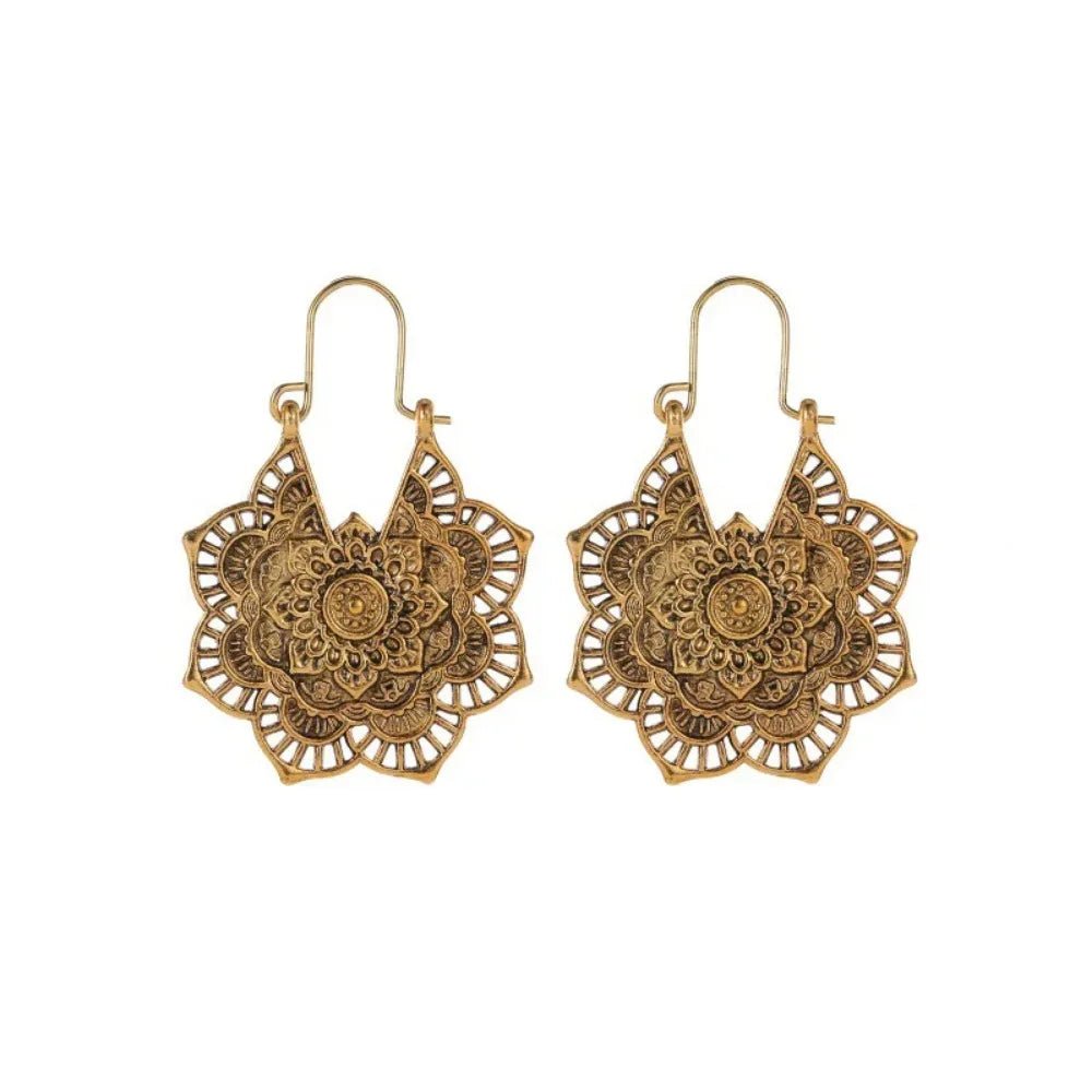 Boucles d’Oreilles Vintage Dorées — Charme & Élégance Intemporelle - FoytiShop