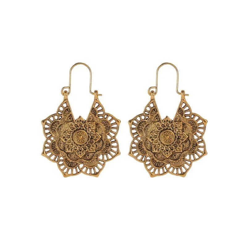 Boucles d’Oreilles Vintage Dorées — Charme & Élégance Intemporelle - FoytiShop