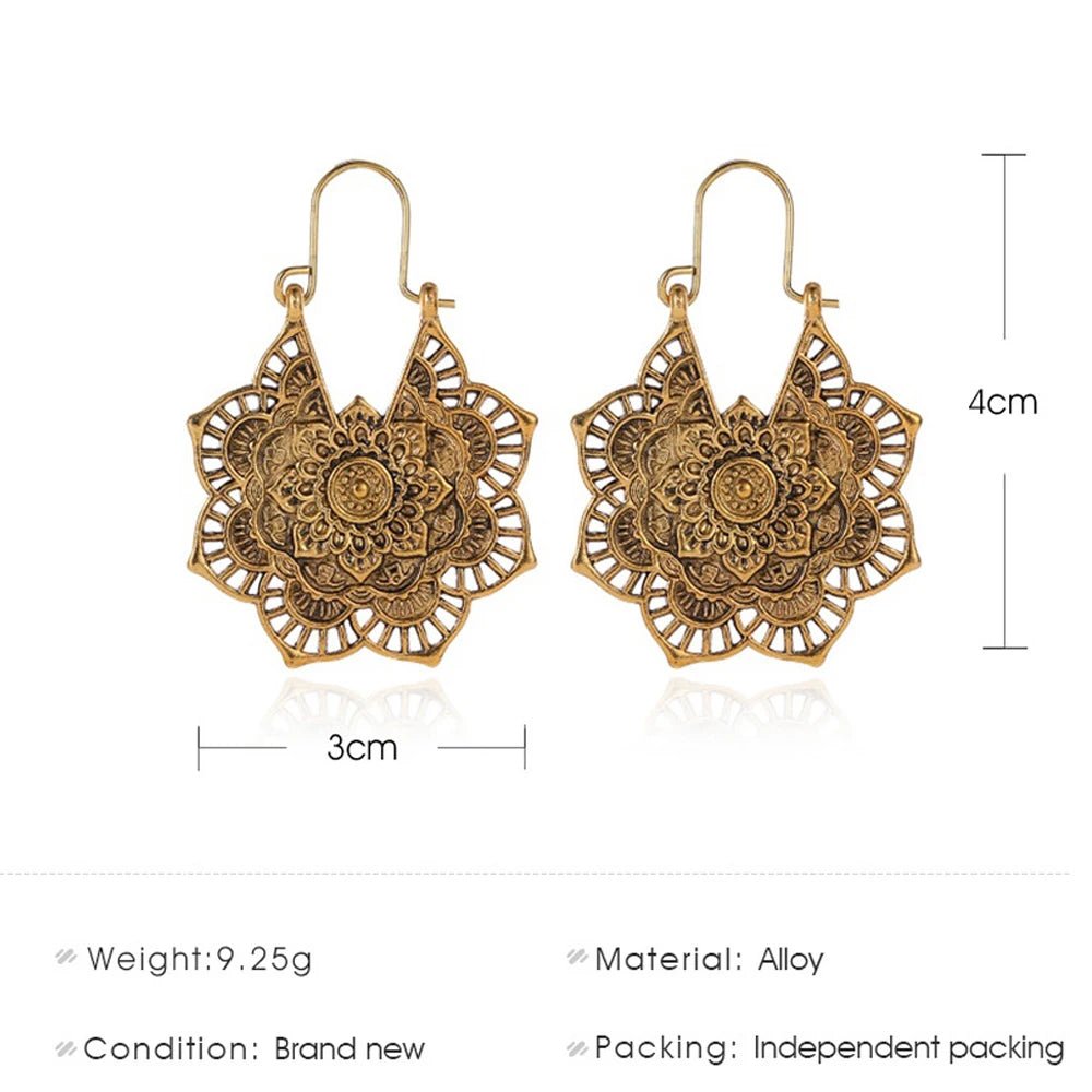 Boucles d’Oreilles Vintage Dorées — Charme & Élégance Intemporelle - FoytiShop