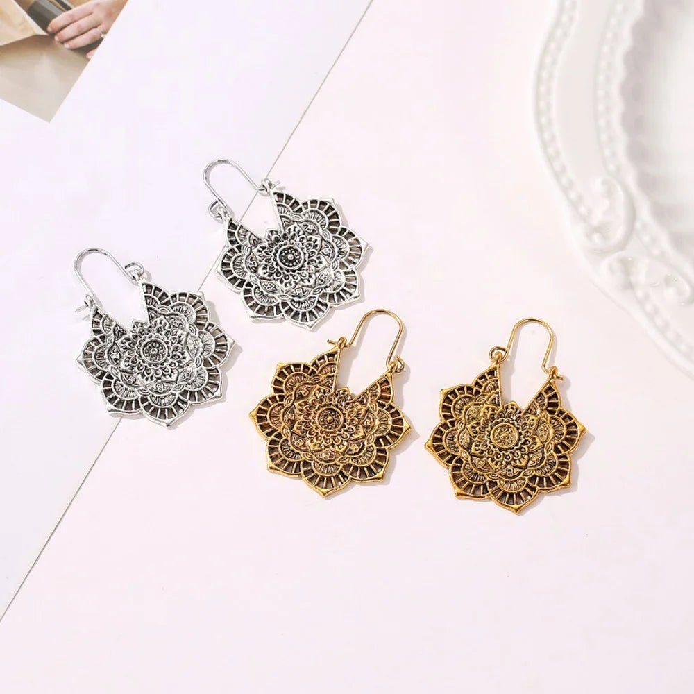 Boucles d’Oreilles Vintage Dorées — Charme & Élégance Intemporelle - FoytiShop