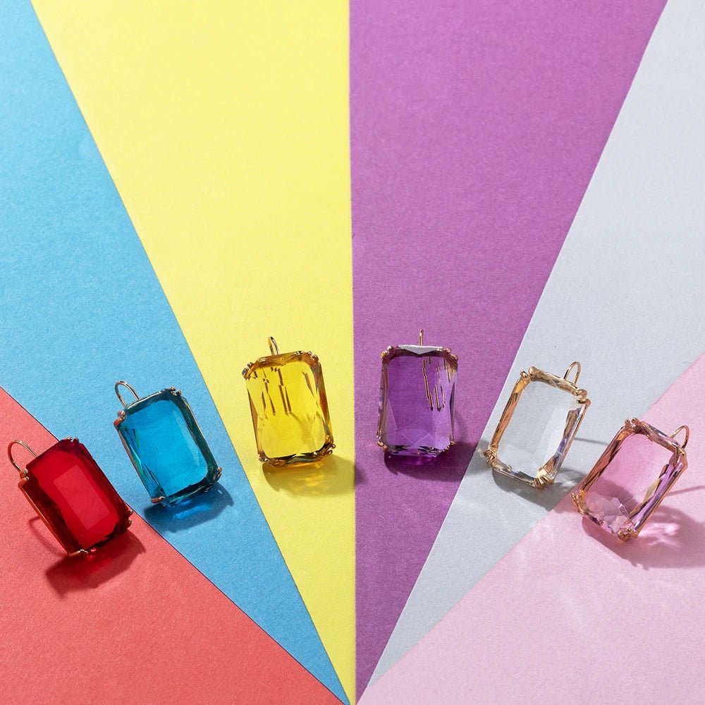 💎 Boucles d'Oreilles Zircon Carrées Brillantes Femme - Élégance Moderne - FoytiShop