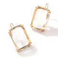 💎 Boucles d'Oreilles Zircon Carrées Brillantes Femme - Élégance Moderne - FoytiShop