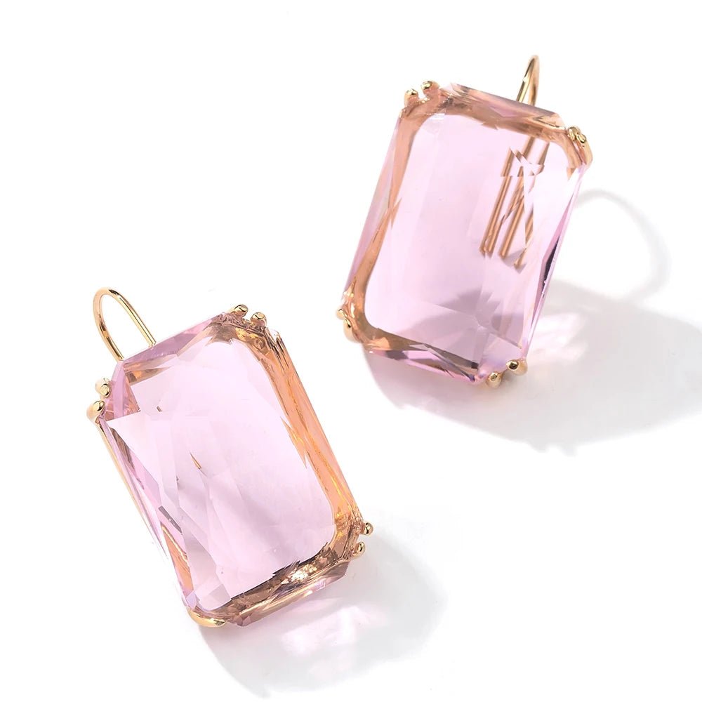 💎 Boucles d'Oreilles Zircon Carrées Brillantes Femme - Élégance Moderne - FoytiShop