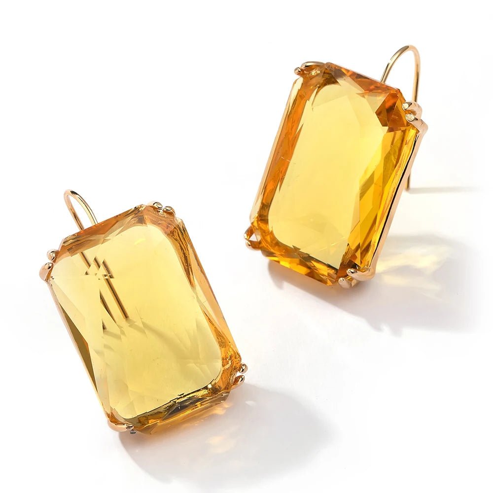 💎 Boucles d'Oreilles Zircon Carrées Brillantes Femme - Élégance Moderne - FoytiShop