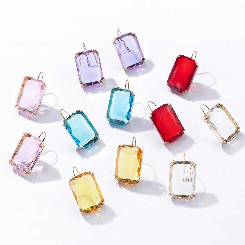 💎 Boucles d'Oreilles Zircon Carrées Brillantes Femme - Élégance Moderne - FoytiShop