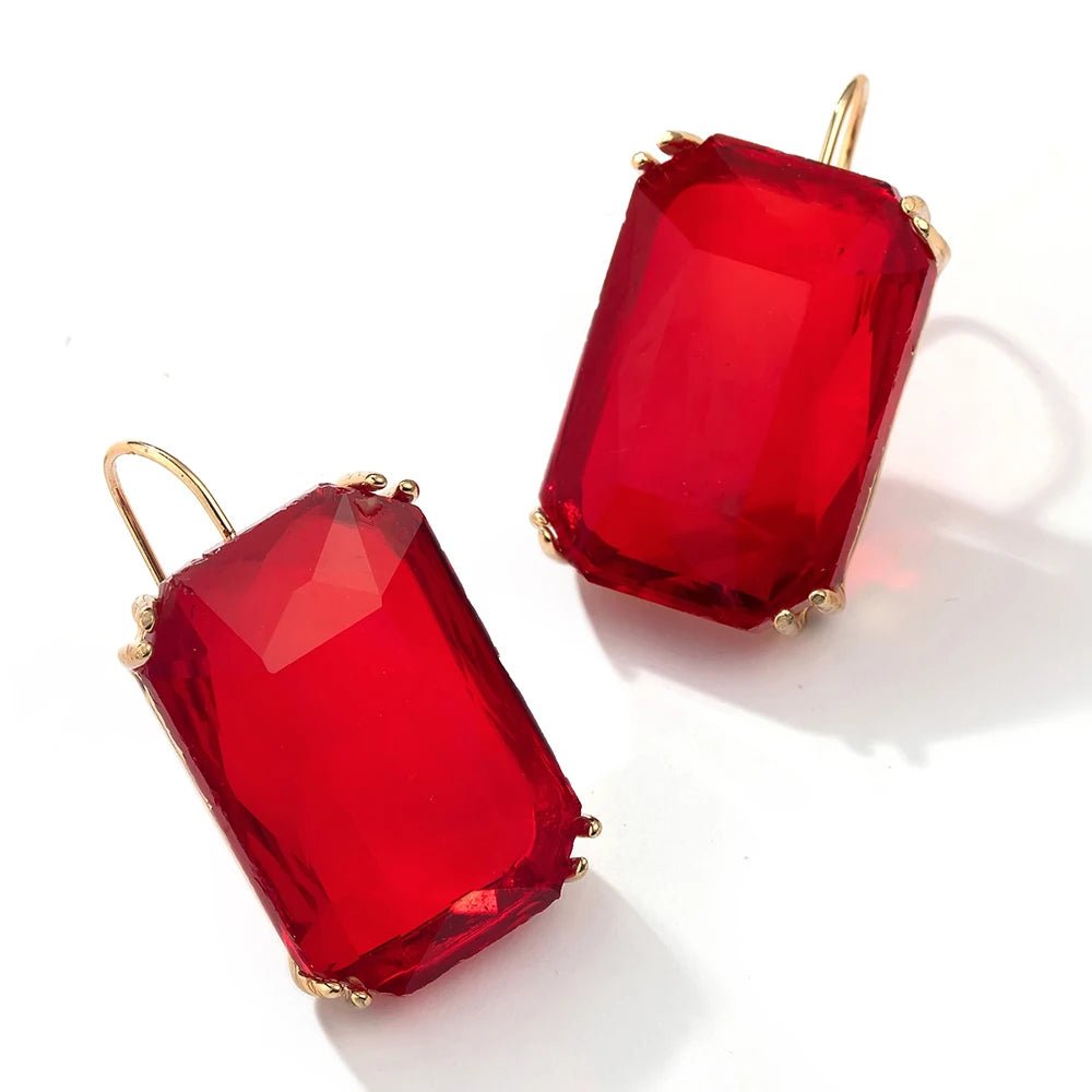 💎 Boucles d'Oreilles Zircon Carrées Brillantes Femme - Élégance Moderne - FoytiShop