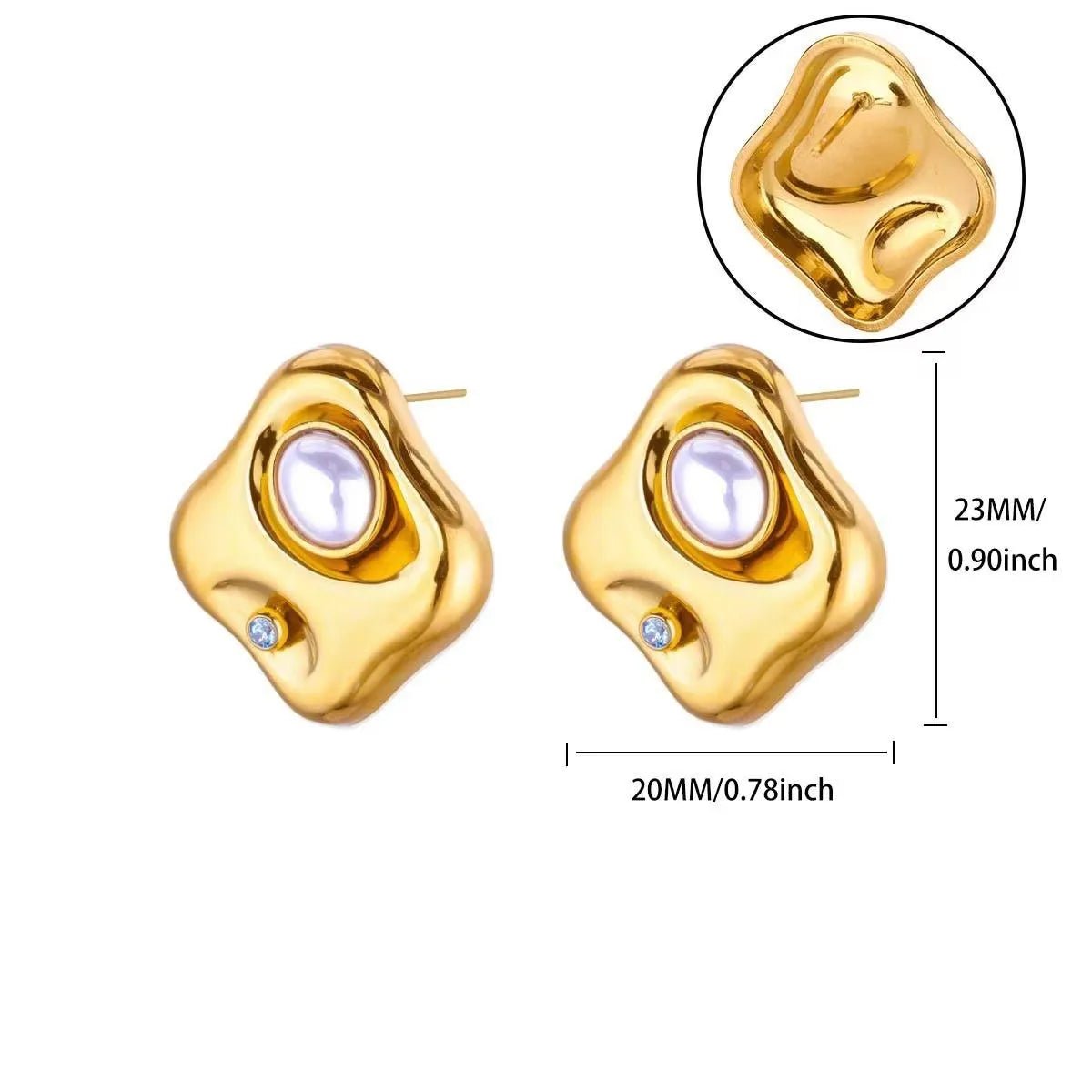 💎 Boucles d'Oreilles Zircon Rondes Luxe Femme - Classique Élégant - FoytiShop