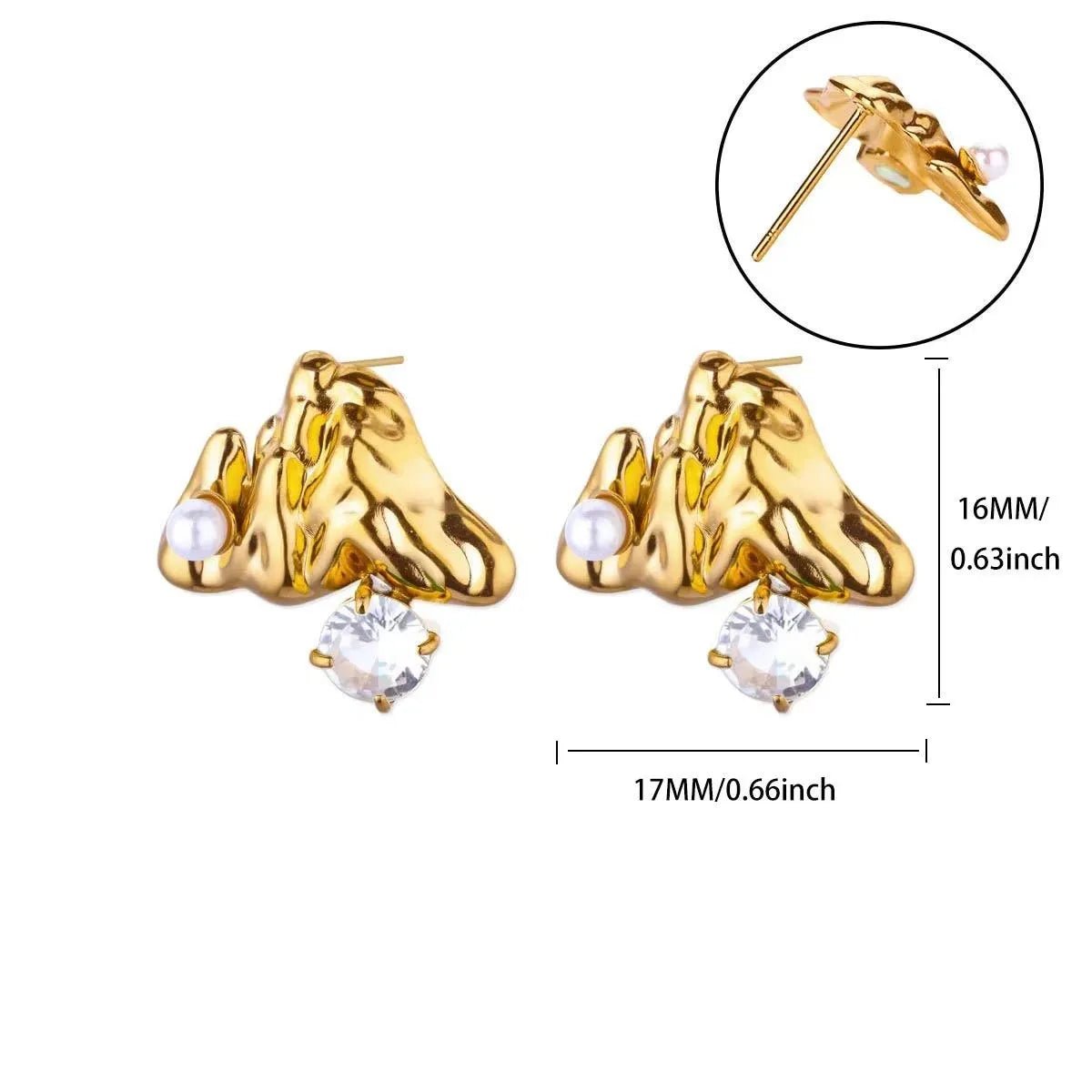 💎 Boucles d'Oreilles Zircon Rondes Luxe Femme - Classique Élégant - FoytiShop