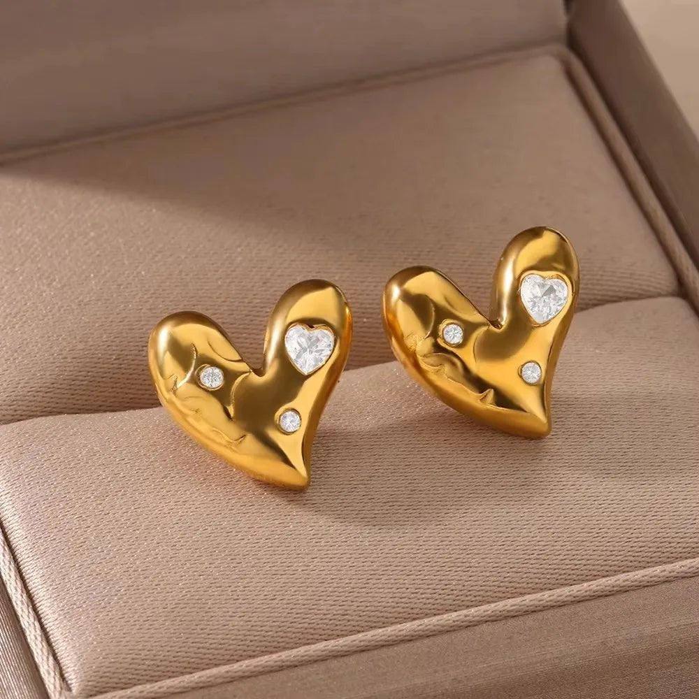 💎 Boucles d'Oreilles Zircon Rondes Luxe Femme - Classique Élégant - FoytiShop