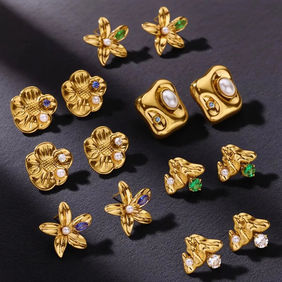 💎 Boucles d'Oreilles Zircon Rondes Luxe Femme - Classique Élégant - FoytiShop