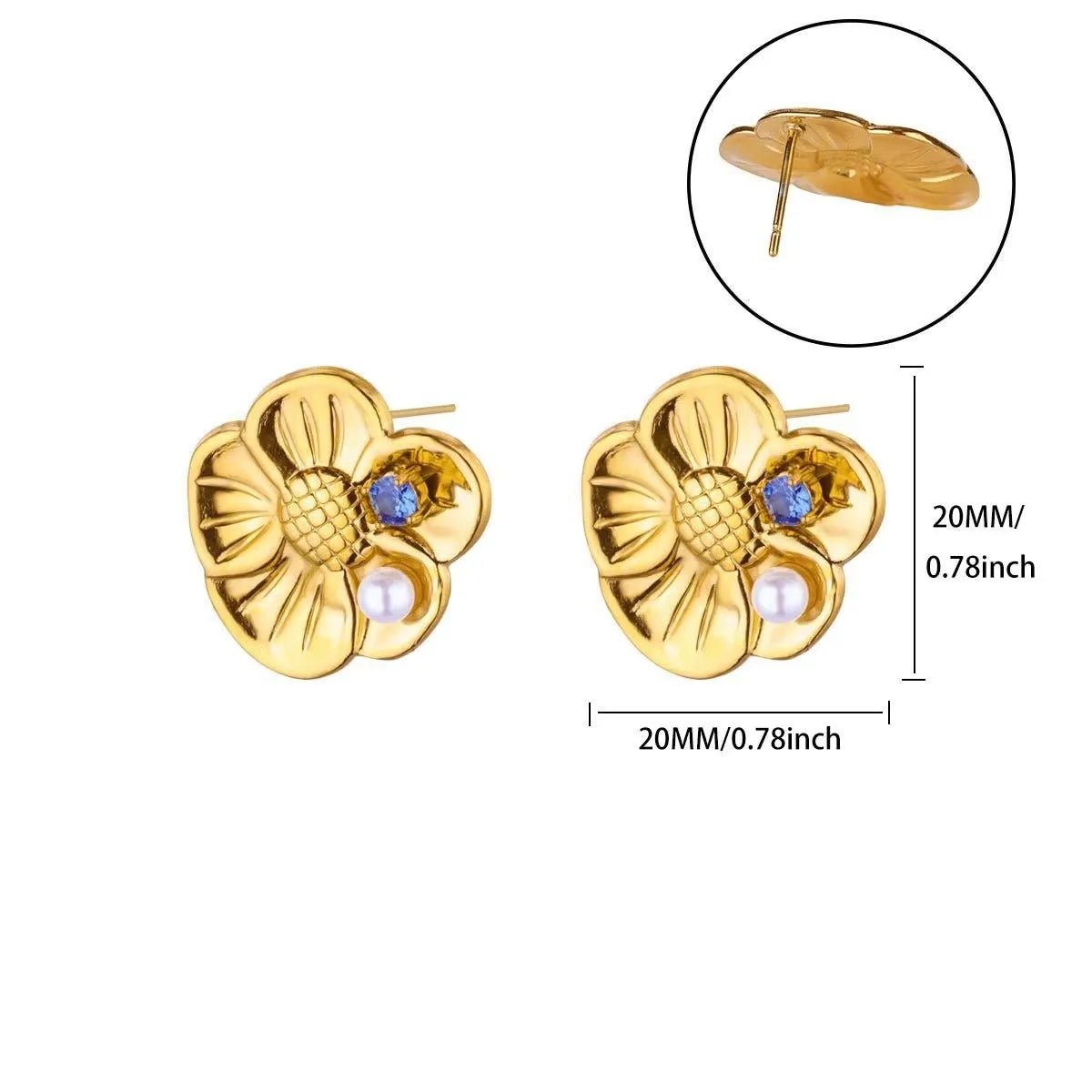 💎 Boucles d'Oreilles Zircon Rondes Luxe Femme - Classique Élégant - FoytiShop