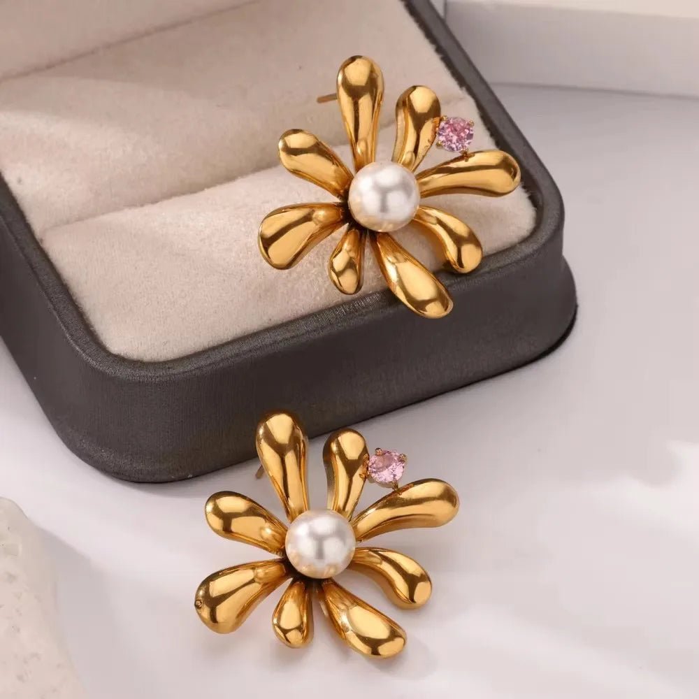 💎 Boucles d'Oreilles Zircon Rondes Luxe Femme - Classique Élégant - FoytiShop
