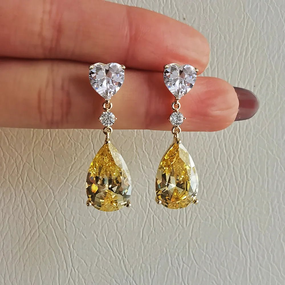 Boucles d'Oreilles Zircone Violette - Femme - FoytiShop