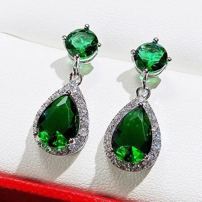Boucles d'Oreilles Zircone Violette - Femme - FoytiShop