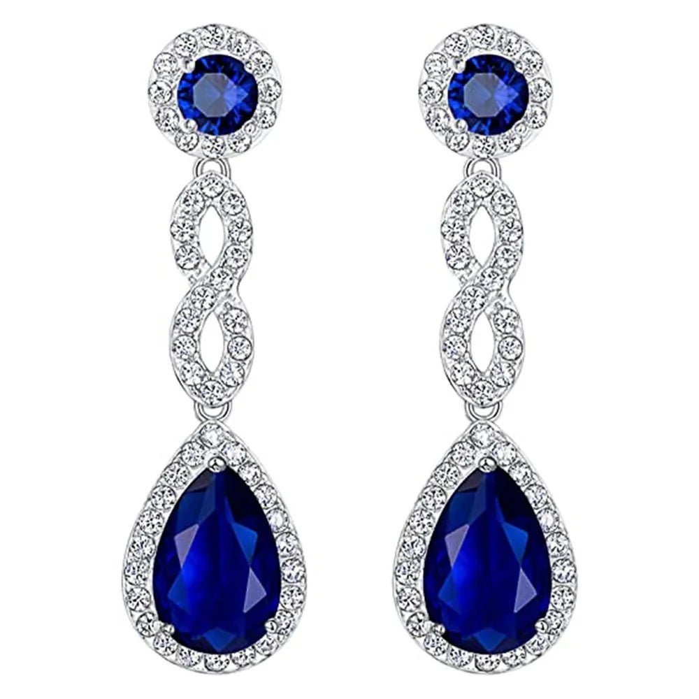 Boucles d'Oreilles Zircone Violette - Femme - FoytiShop