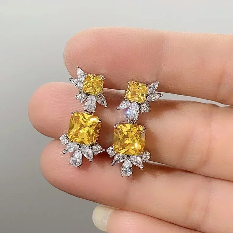 Boucles d'Oreilles Zircone Violette - Femme - FoytiShop
