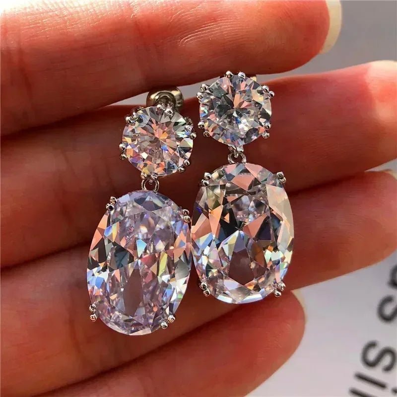 Boucles d'Oreilles Zircone Violette - Femme - FoytiShop