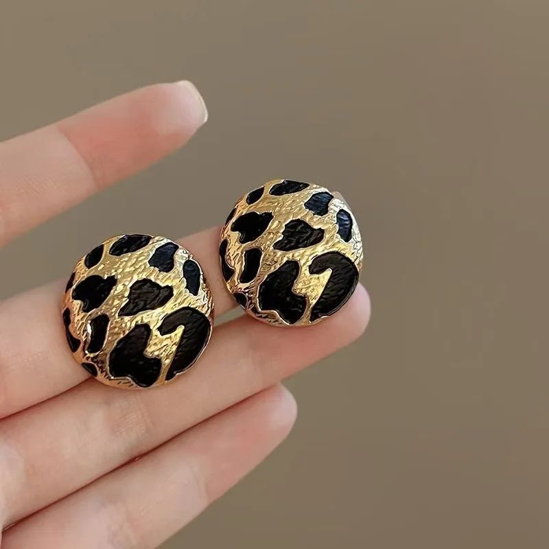 Boucles Élégance Délicate — Style Minimaliste - noire doré - FoytiShop