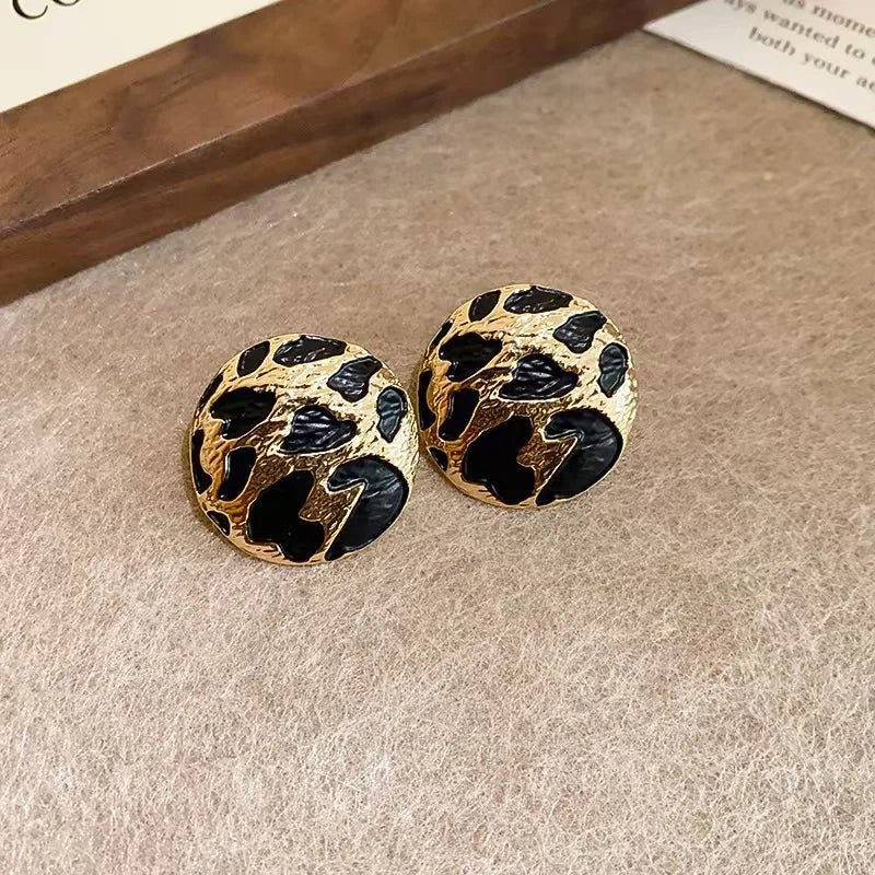 Boucles Élégance Délicate — Style Minimaliste - noire doré - FoytiShop