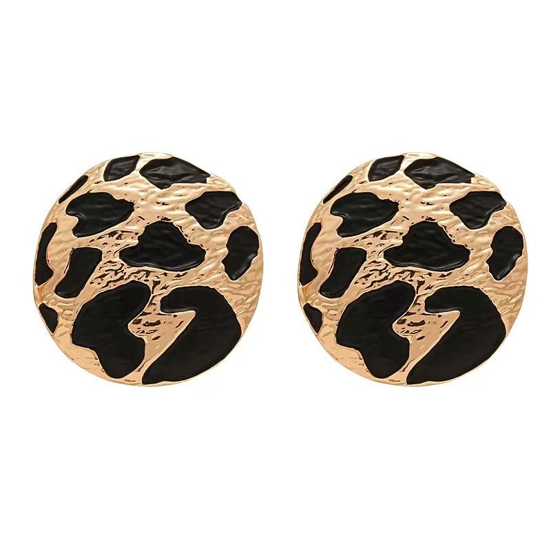 Boucles Élégance Délicate — Style Minimaliste - noire doré - FoytiShop