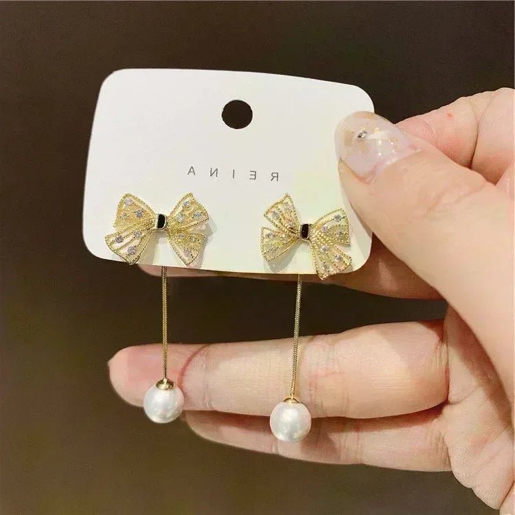 Boucles Élégance Délicate — Style Minimaliste - noire doré - FoytiShop