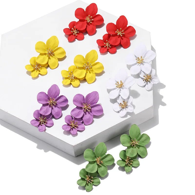 Boucles Fleurs Colorées — Élégance Lumineuse & Style Tendance - FoytiShop