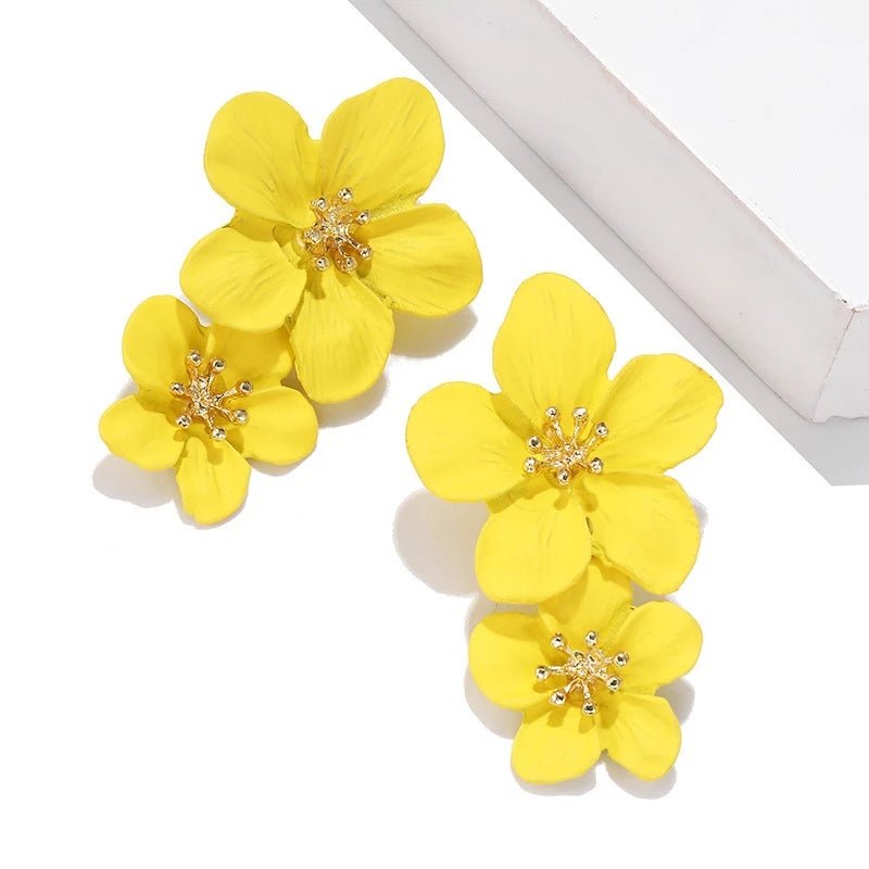 Boucles Fleurs Colorées — Élégance Lumineuse & Style Tendance - FoytiShop