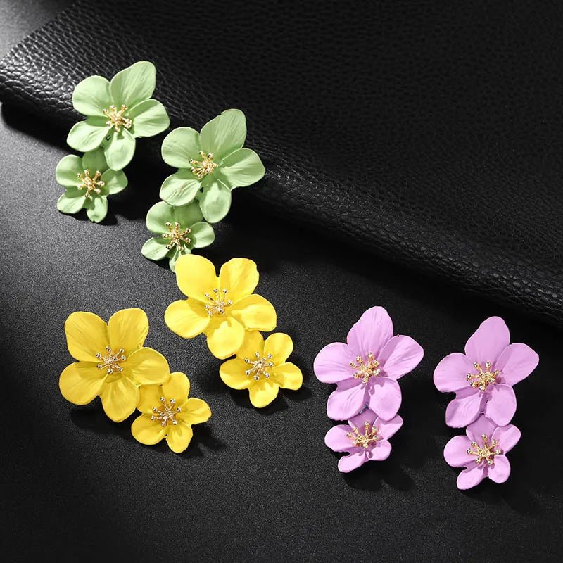 Boucles Fleurs Colorées — Élégance Lumineuse & Style Tendance - FoytiShop