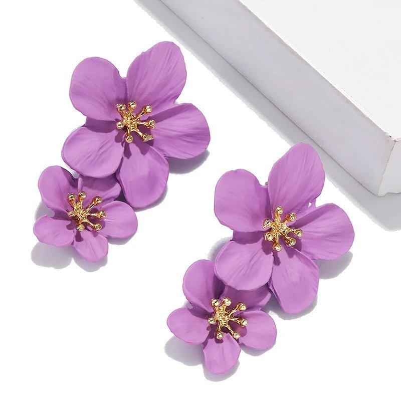 Boucles Fleurs Colorées — Élégance Lumineuse & Style Tendance - FoytiShop