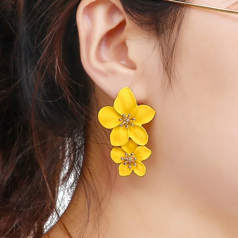 Boucles Fleurs Colorées — Élégance Lumineuse & Style Tendance - FoytiShop