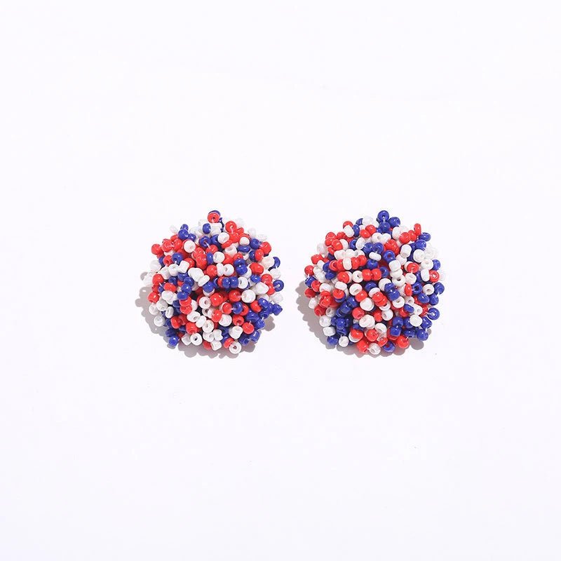 Boucles perles / studs colorées - FoytiShop