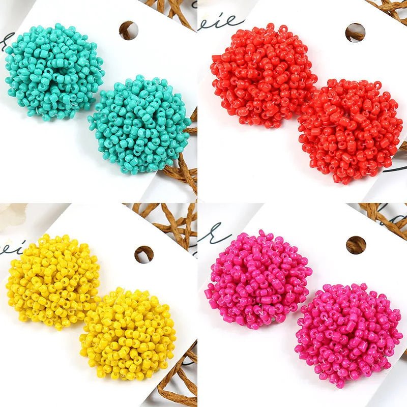 Boucles perles / studs colorées - FoytiShop
