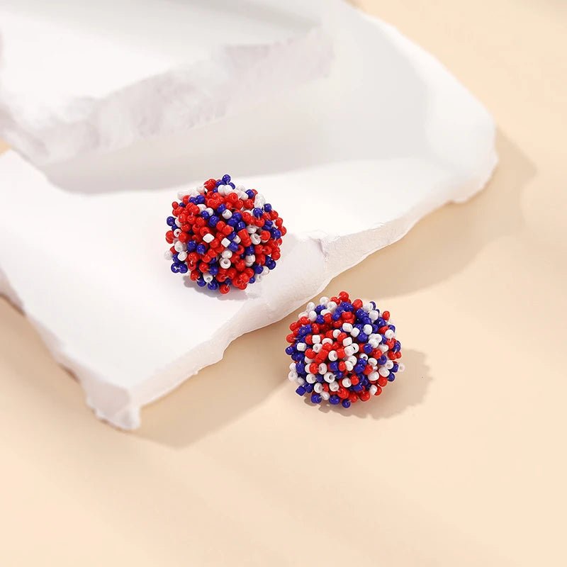 Boucles perles / studs colorées - FoytiShop