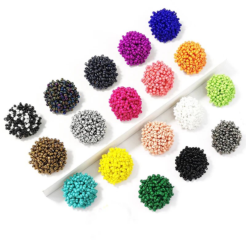 Boucles perles / studs colorées - FoytiShop